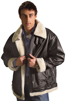 A22050 Mens Bomber, Acrylic fur Coat, Aviation Jacket