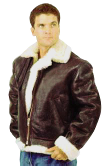 B3 Classic Real Sheep Shearling Fur Leather Aviation Bomber Jacket