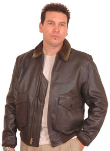 G1 Mens Navy Leather Jacket