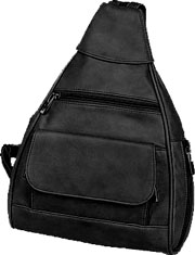 Ladies Leather Backpack with Zipper Strap Model # 3306