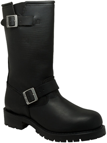 MB1440 Mens Ride Tecs Leather 13 inch Engineer Boots with Collar and Ankle Adjusting Belts Straps with Buckles