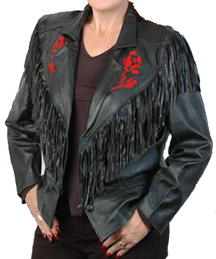 C11 Ladies Biker  Leather Jacket