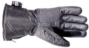 LEATHER GAUNTLET GLOVES 3 WITH PEPROTEC  WATERPROOF FABRIC 