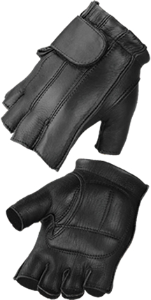 glove-850 deerskin fingerless glove with gel padding