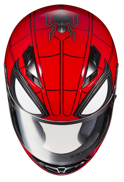 Marvel® Homecomming Spiderman® Motorcycle CS-R3 Helmet from HJC Top View