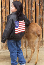 Kids Bomber Leather Jacke