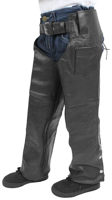 KCH1025 Kids Leather Chaps with Coin Pocket Larger View