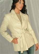 AW50 Ladies Belted Leather Jacket