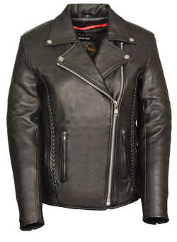 4252 Ladies Beaded Fringe Lambskin Jacket