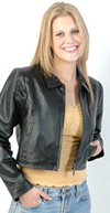 A16 LADIES SHORT LEATHER JACKET