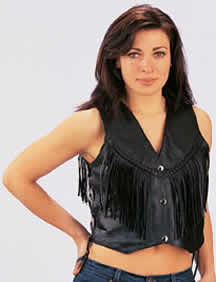 V663 Ladies Leather Vests--San Diego Leather Jacket Factory
