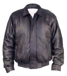 MENS BLACK LEATHER WASIT JACKET