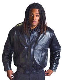 MENS TAN LEATHER WASIT JACKET