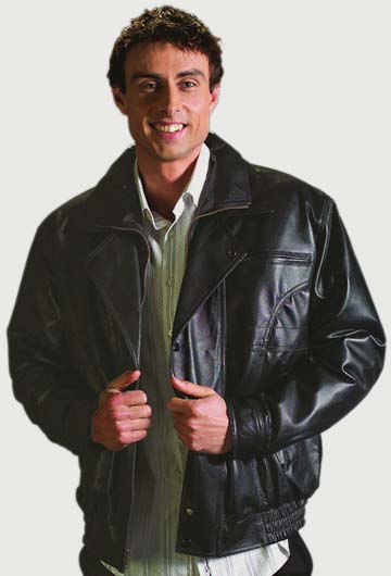 A22036  Leather Waist Jacket