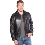 B1102 Mens Classic Lambskin Leather Waist Jacket