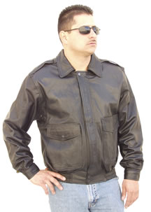 G100 LEATHER  BOMBER AVIATION JACKET