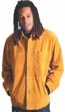 S23738  Mens Suede Shirt  Jacket