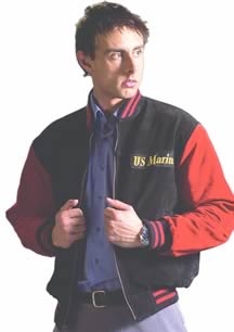 MARINE MENS LEATHER  WAIST JACKET 