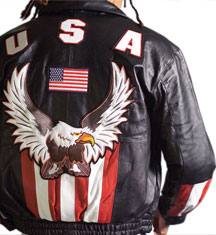 USA2 MENS LEATHER WAIST JACKET