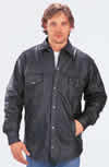 C125 Mens Leather Shirt With Snaps $99.95