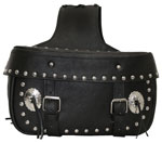 LEATHER SADDLE BAG WITH STUDS & CONCHO