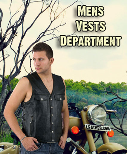 Welcome To the Mens Leather Vest Department