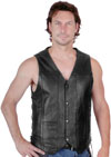 Leather Vest with 10 Pockets and side lacing