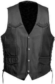 V610 Mens Leather Vest
