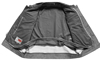 Charcoal Denim Motorcycle Club Zipper Vest No Collar Inside View