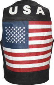 Mens USA & Flag Logo Vest