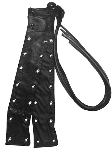 Ext1 Leather Vest Extender Panel with Eyeleds and Laces | Leather.com