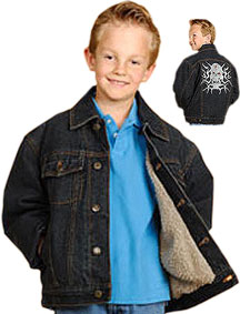 kids black denim jacket