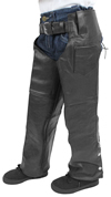 KCH1025 Kids Leather Chaps with Coin Pocket Side View