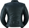 LB843 Ladies Black Lambskin Leather Short Scooter Fashion Jacket  Back View2