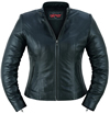 LB843 Ladies Black Lambskin Leather Short Scooter Fashion Jacket Zipper View