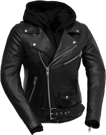 Women's Classic Motorcycle Leather Jacket