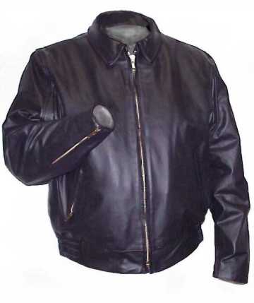 LAPD Police Leather Motorcycle Uniform Jacket with Elastic Waistband ...